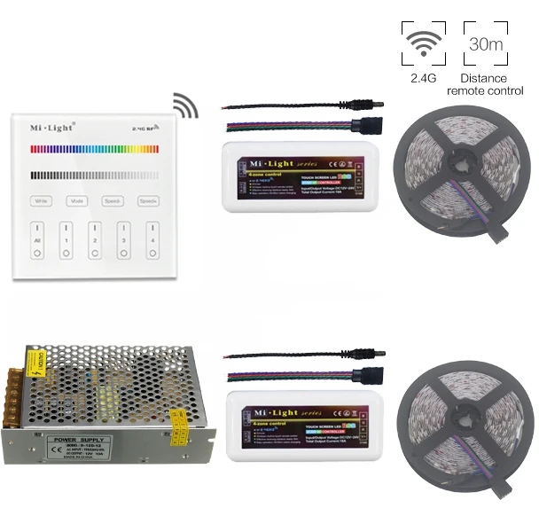 5 ~ 20 м 5050 RGB светодиодный светильник + Mi. Светильник Led контроллер 2 4G B3 настенный