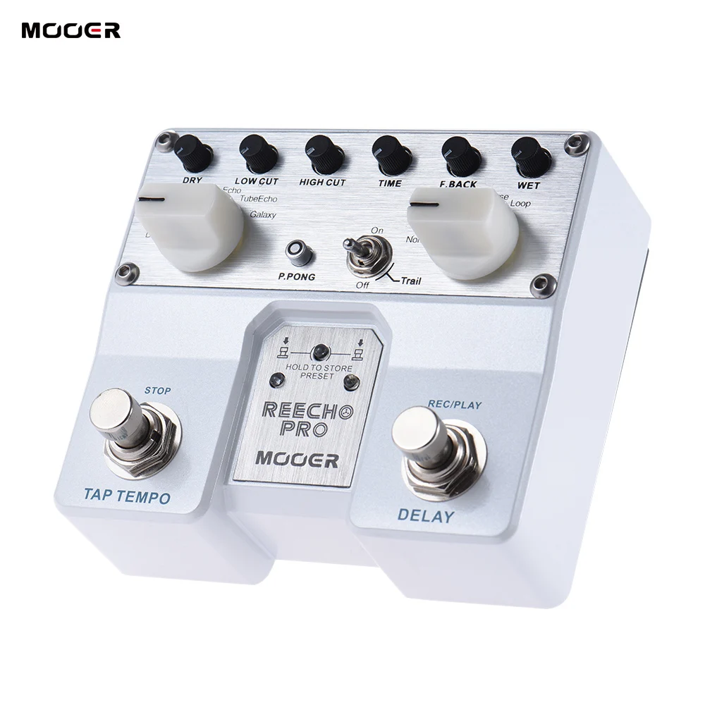 MOOER Reecho Pro цифровой гитарные педали с эффектом Delay Twin ножная педаль 6 эффектов