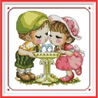 Вечная любовь милая пара китайские наборы крестиков экологический хлопок штампованный 14 11CT DIY подарок свадебное украшение для дома