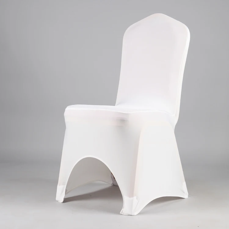 

cheap elastic arch chair cover white wedding party chair cloth for banquet hotel chair decoration spandex chair cover on sale