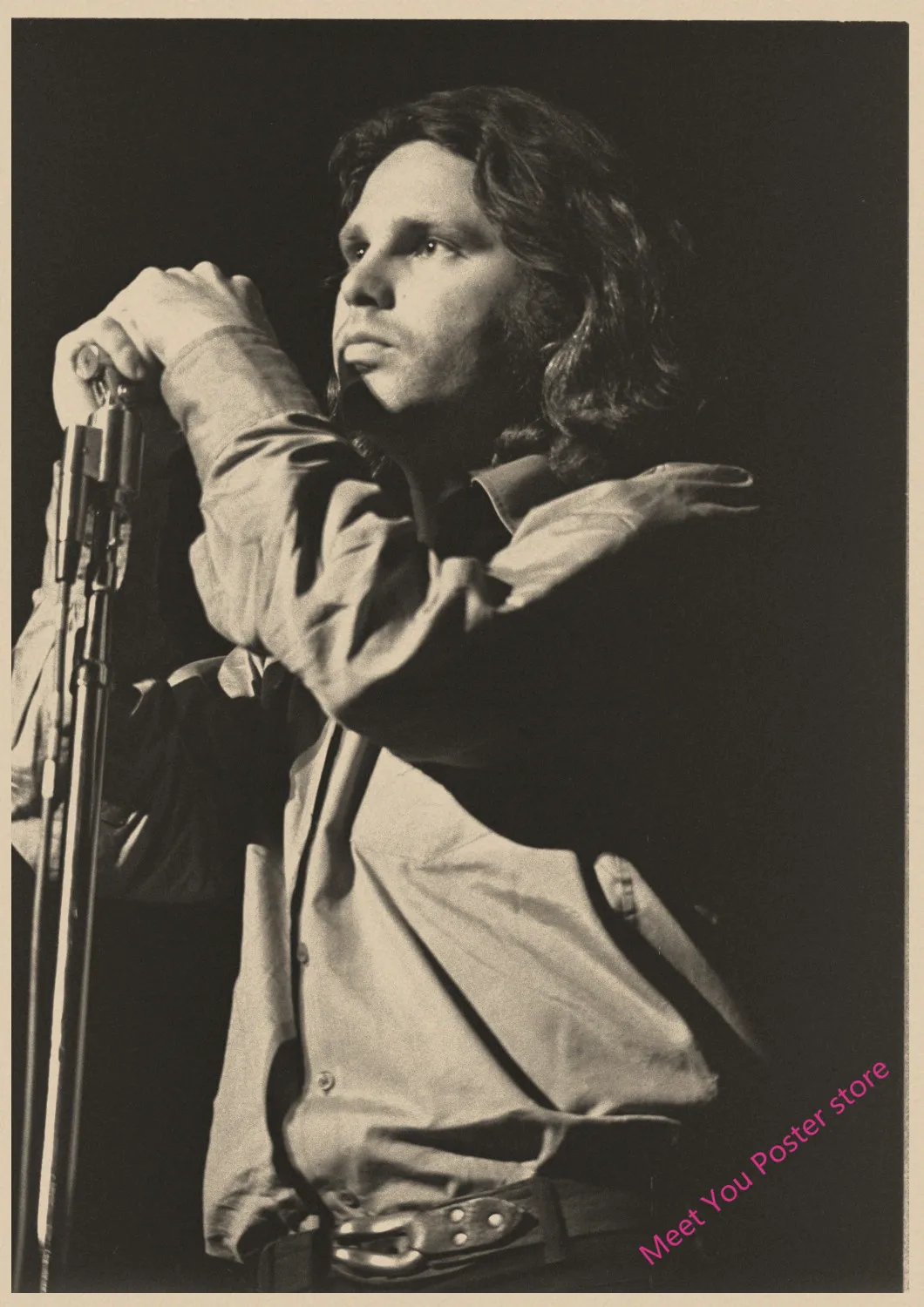 The Doors Jim Morrison Винтаж Ретро Рок-Группа Музыка Гитара матовая крафт-бумага плакат Настенная Наклейка домашний декор A1
