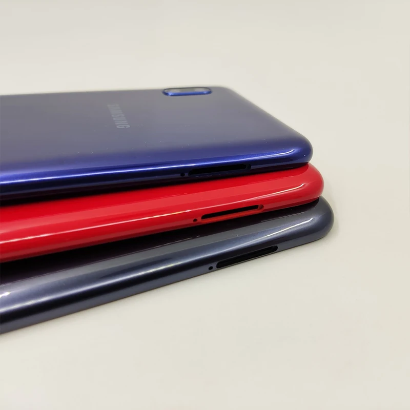 Для samsung Galaxy A10 A105 батарея задняя крышка чехол Корпус Крышка с ключ для боковой кнопки объектив камеры для Galaxy SM-A105F