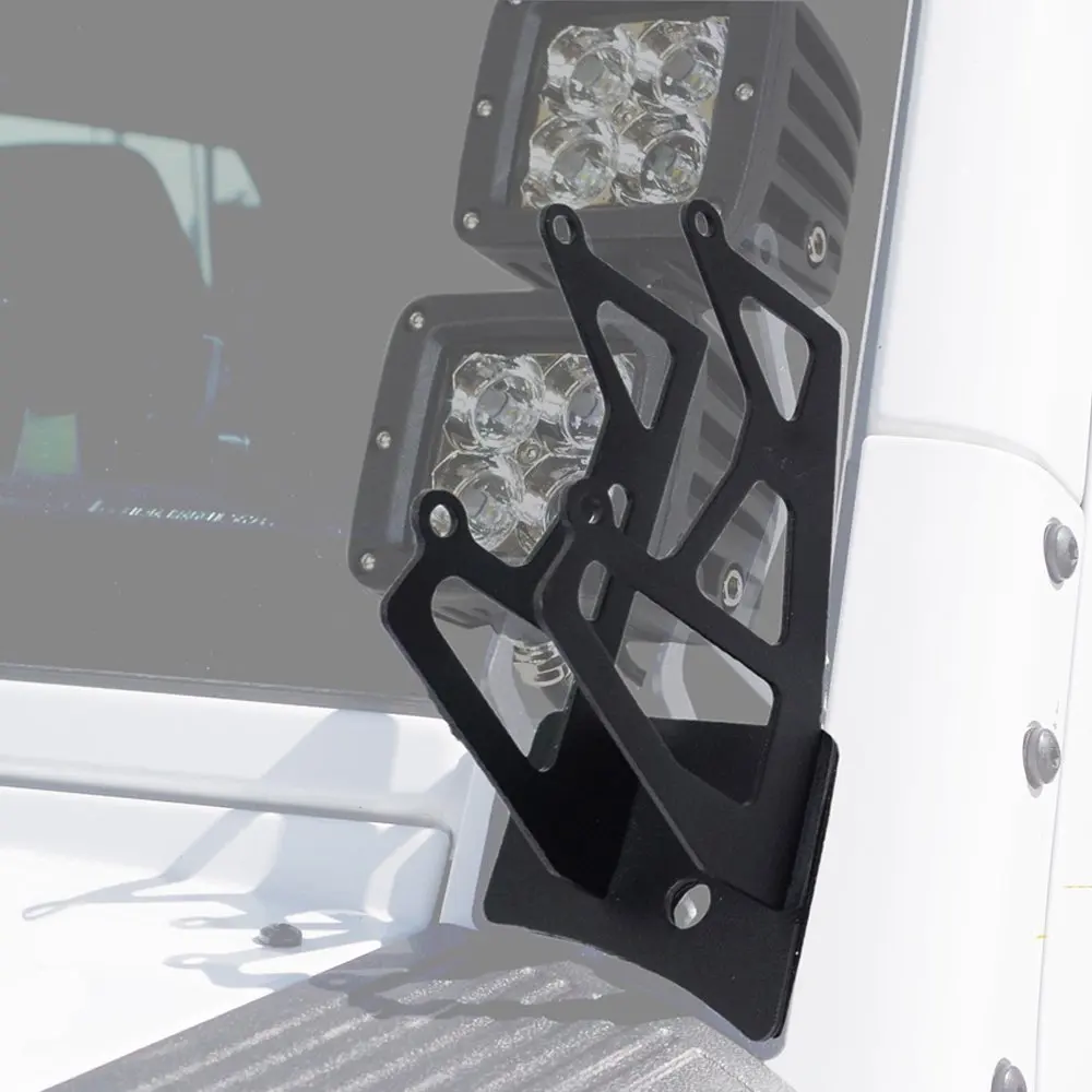 

Комплект кронштейнов для jeep wrangler JK 07 +, двойной кронштейн для крепления на лобовое стекло, стальной, черный цвет, пара