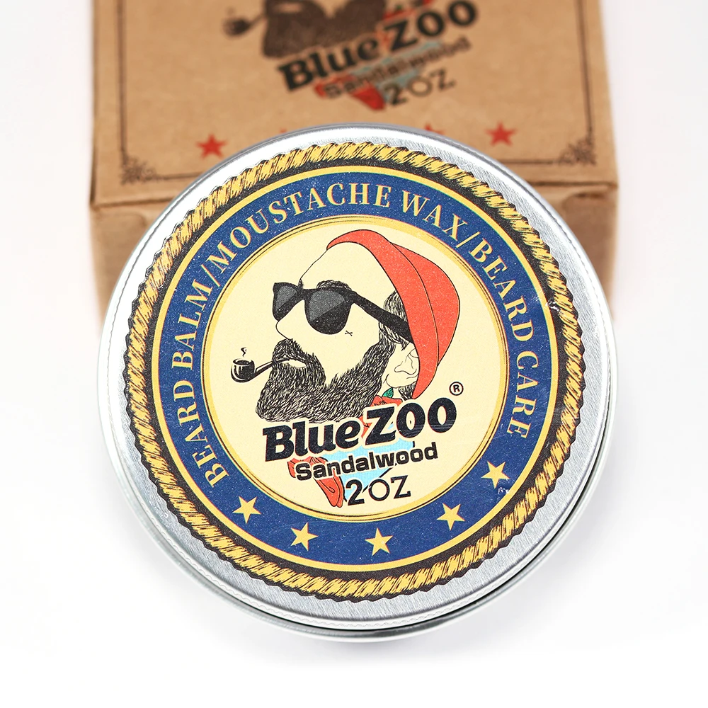 Blue ZOO 60 г натуральный органический бальзам для бороды воск усов лица роста волос