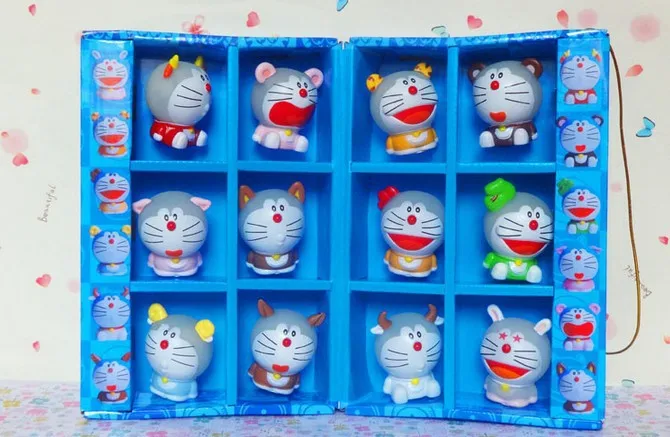 12 шт./компл. Creative12 украшение в виде китайского зодиака Дораэмон японские слитные