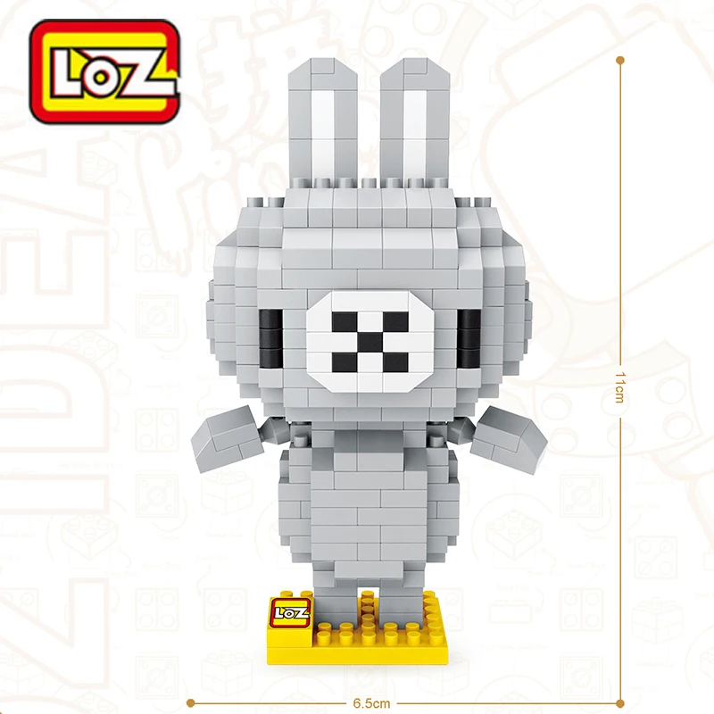 LOZ мини блоки головок Пластик подарок игрушка ABS мультфильм животных Лев Diy Buiding