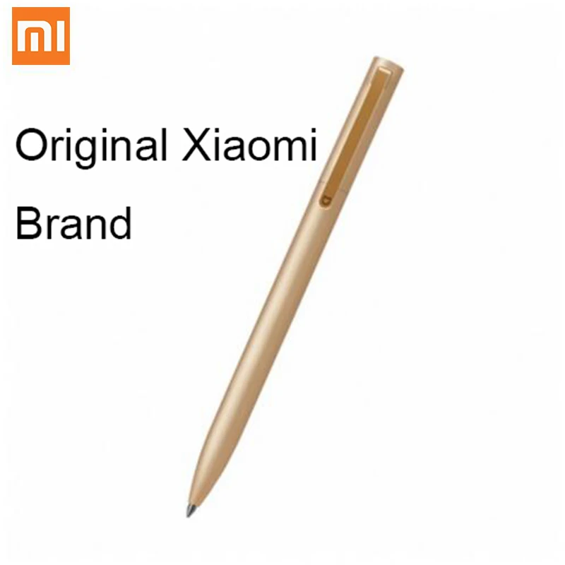 [ 1 metal pen + 3 blue ink ] Original Xiaomi mijia gold with refill | Канцтовары для офиса и дома