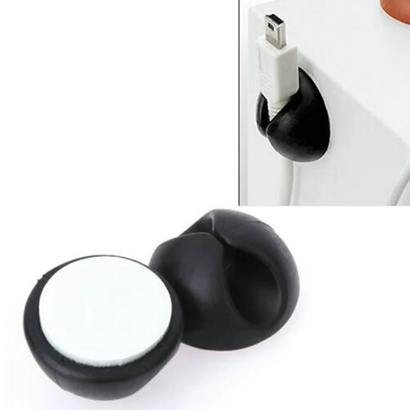3 шт./лот Жесткий Пластиковый черный кабель организатор клип аккуратные USB