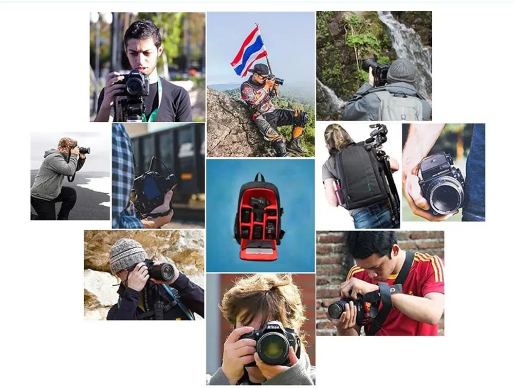 Водонепроницаемый противоударный мульти функциональные DSLR Камера сумка женская Для мужчин, сумка для ноутбука 15-дюймовый рюкзак для детей Fotografia