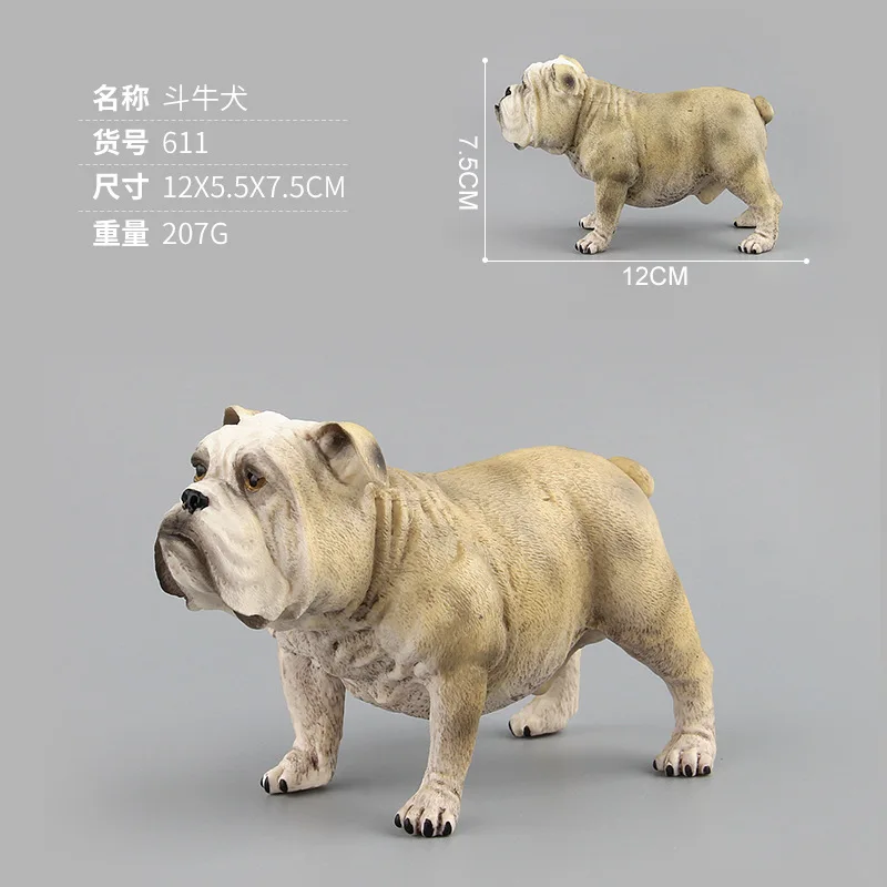 New Hand-made PVC simulation animal French bulldog toy set mini hand puppet boutique ornaments Shar Pei model | Игрушки и хобби