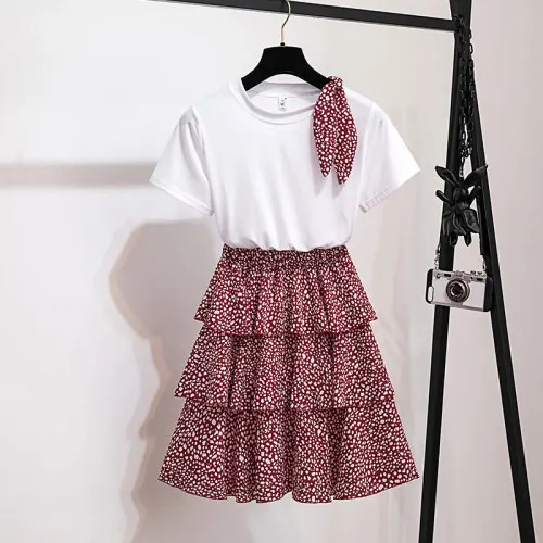 2019 Летняя женская одежда с коротким рукавом круглым вырезом Повседневная