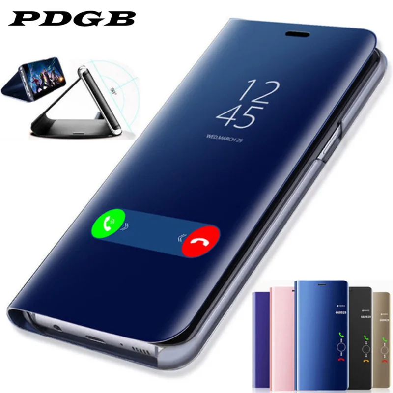 Умный флип чехол PDGB для Xiaomi Mi 9 8 A1 A2 Lite 5X F1 Mix 2 3 Note 4 4X Redmi Go 5 Plus 5A 6A 6 Pro 7 S2 зеркальный