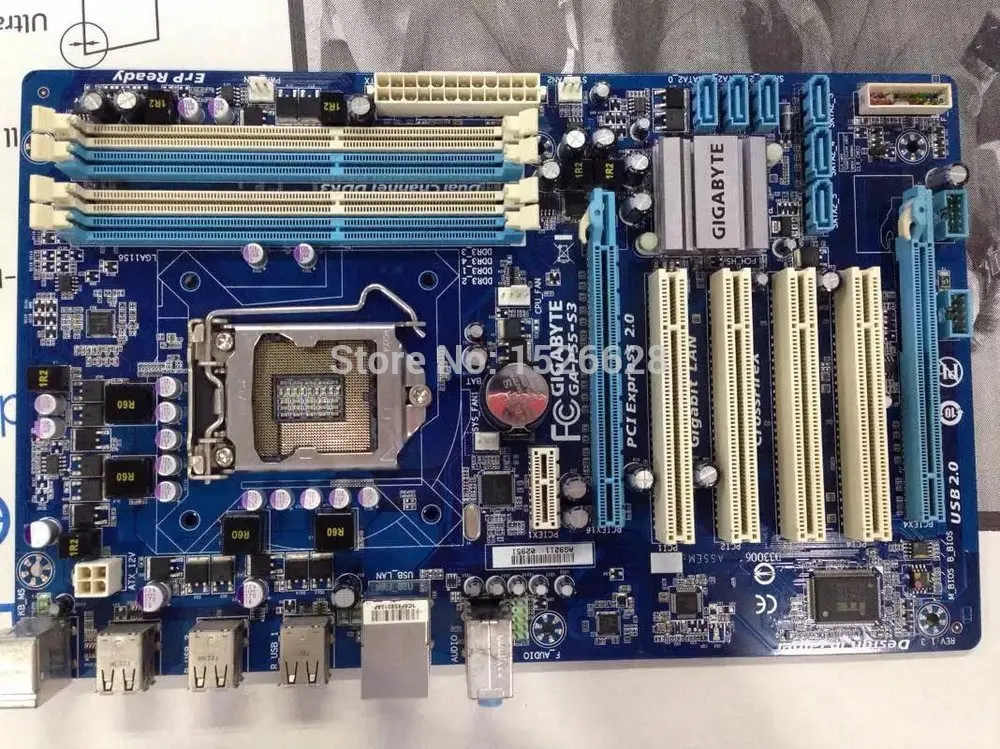 Оригинальная материнская плата для Gigabyte GA P55 S3 LGA 1156 DDR3 16 Гб i3 i5 i7 USB2.0 H55 десктопная