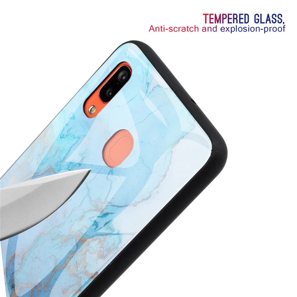 KISSCASE Marble Glass Case For Samsung Note 10 Galaxy A50 A30 S10 S9 Plus Cases M30 M20 M10 A20 A10 A9 A8 A7 A6 |