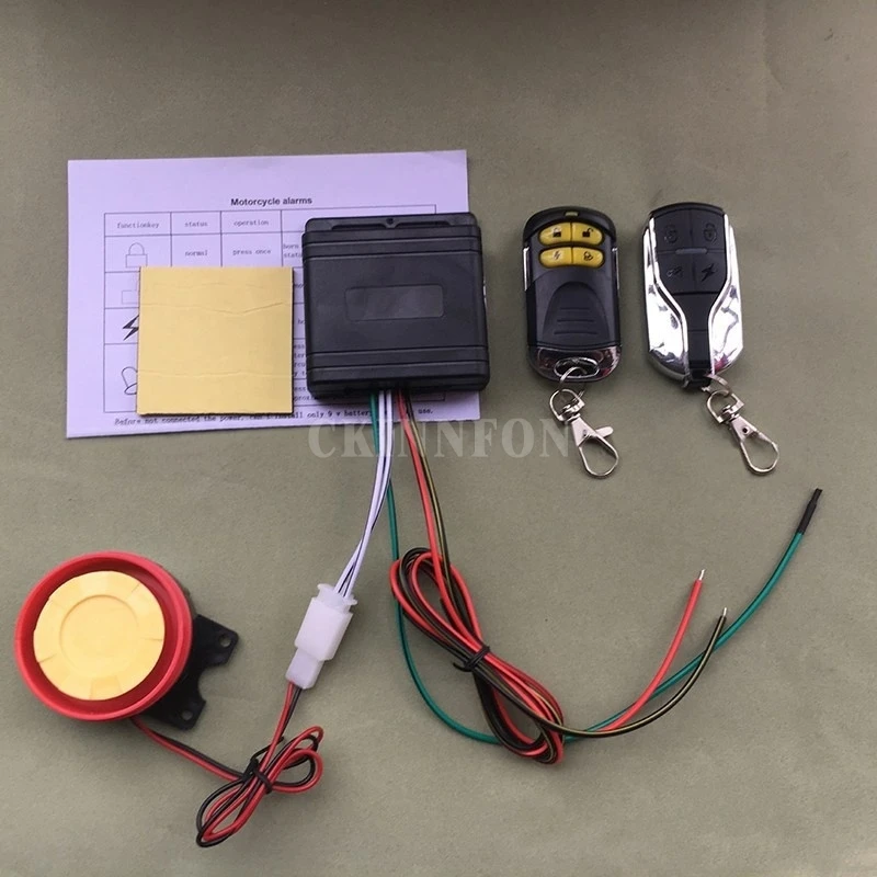 20 шт./лот 12V Анти кражи профессиональная мотоциклетная нательная защита Мотоцикл
