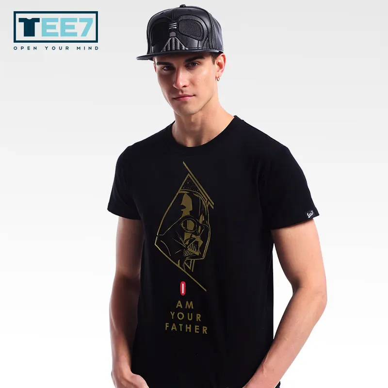 TEE7 Звездные войны хлопковая Футболка The Force Awakens Дарт Вейдер Штурмовик короткий