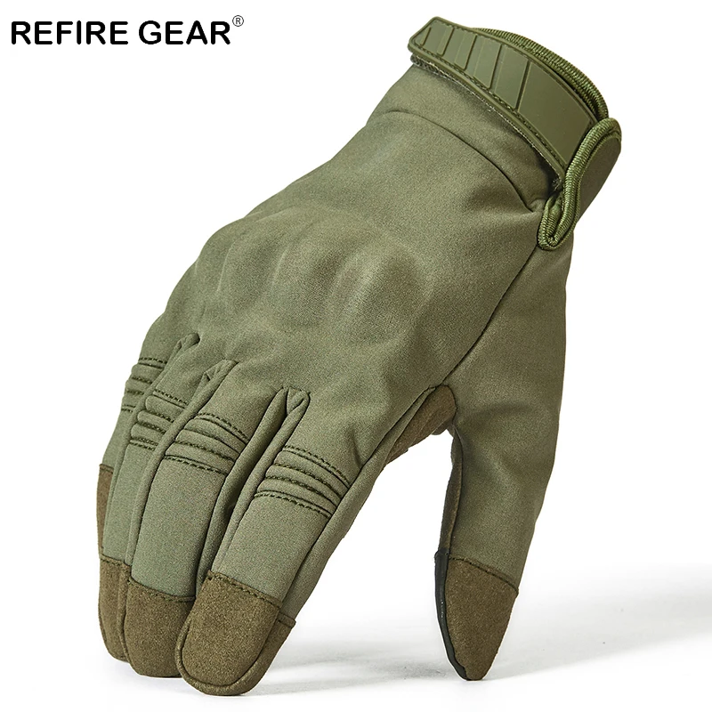 Перчатки ReFire Gear мужские камуфляжные военные тактические спортивные митенки с