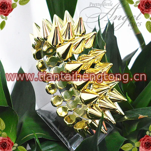 Бесплатная доставка 2 шт./лот трехрядный золотой браслет в стиле панк с