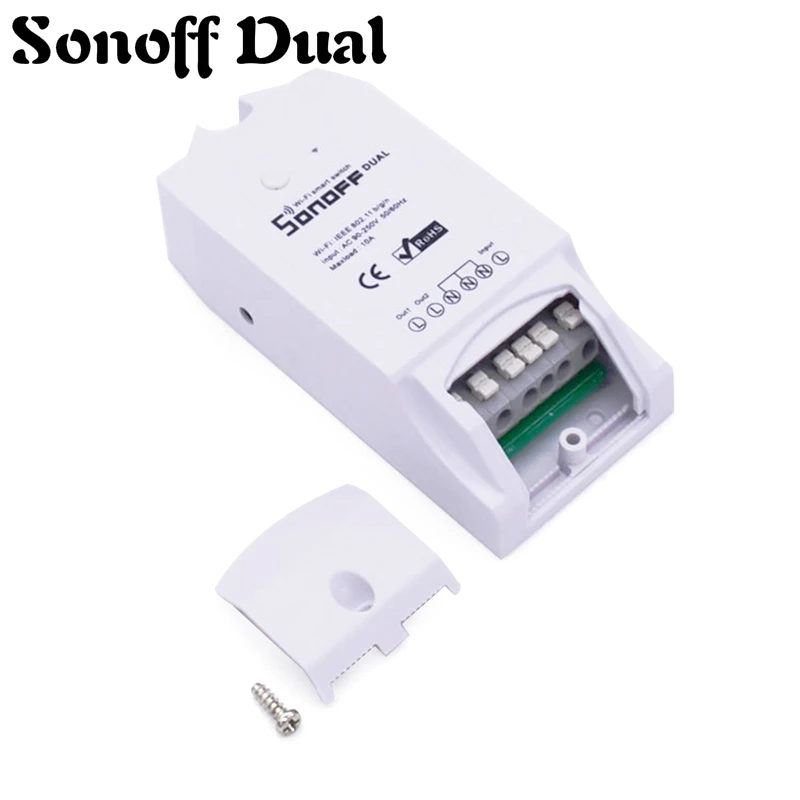 SONOFF Dual 2CH Basic WiFi беспроводной умный переключатель светильник дистанционное управление DIY таймер модуль работает с Alexa Google Home - Комплект: Набор1