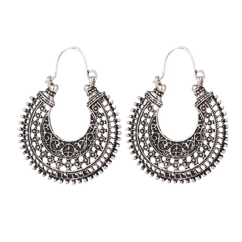 Женские Винтажные висячие серьги в этническом стиле с цветком U дизайнерские