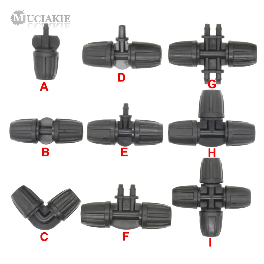 MUCIAKIE 1 шт. 3/8 ''(8/11 мм) Стопорная гайка садовый водяной соединитель для 4/7 мм