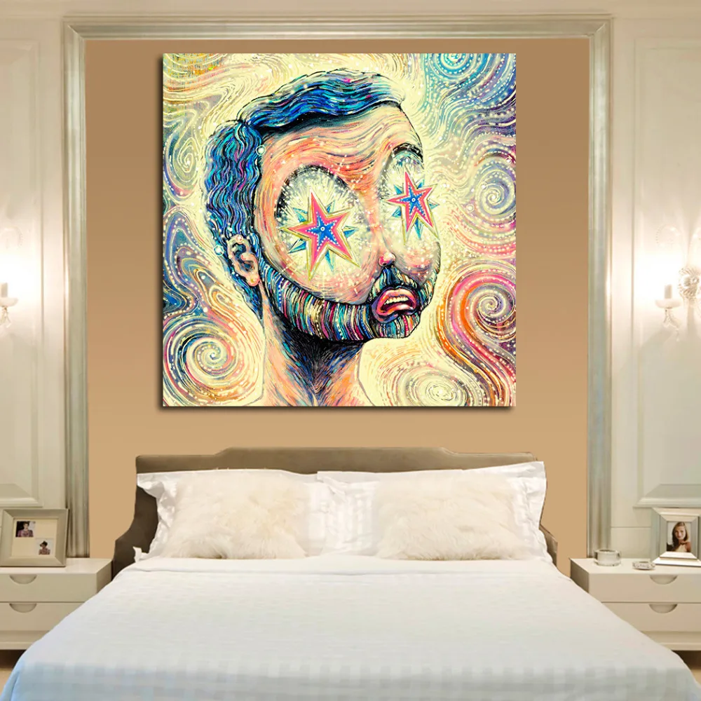 

JQHYART Posters and Prints Enlighten Portrait Canvas Wall Art Paintings For Living Room Wall No Frame Decorative Pictures