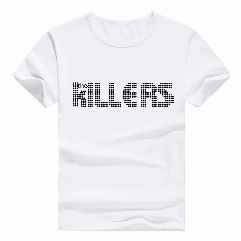 Азиатский размер футболка с принтом The Killers punk rock хипстерская повязка летняя