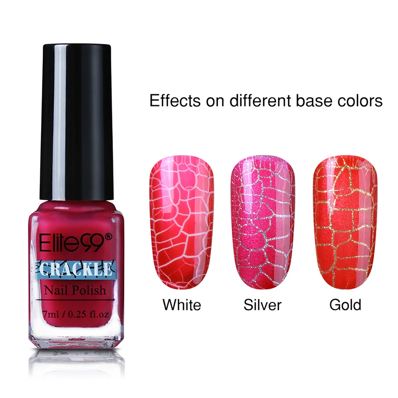 Elite99 Crackle УФ гель лак для ногтей Цвет Vernis Полупостоянный Гель-лак для маникюра верхний слой блеск Гибридный гвоздь Art - Цвет: 7806