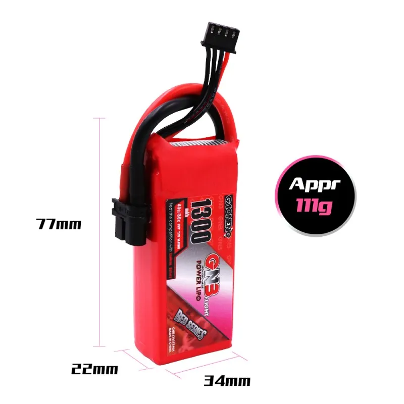 Gaoneng GNB 1300 мАч 3S 11 1 В 40C/80C литий-полимерный аккумулятор XT60 Штекерный разъем с