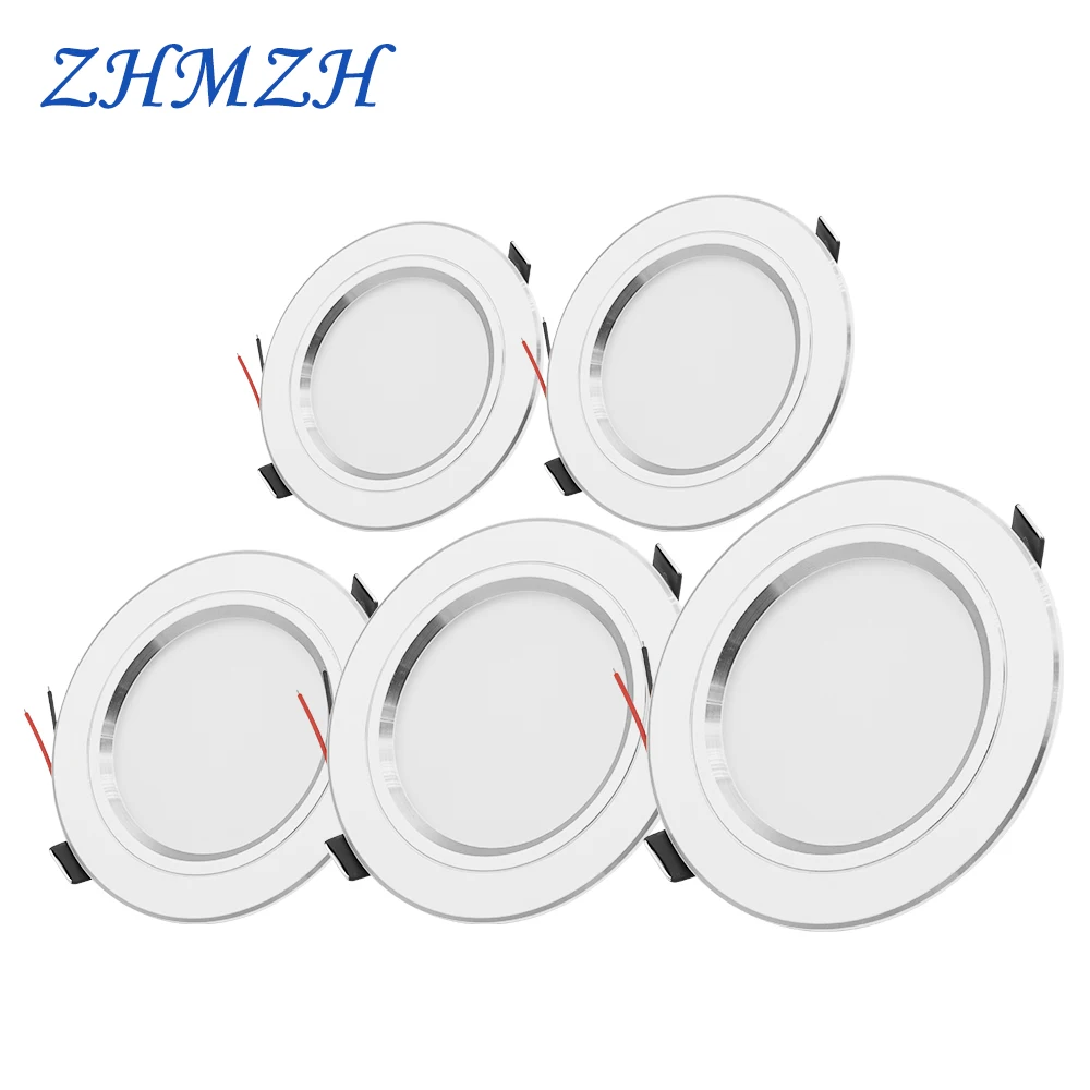 

220V LED Downlight Round Recessed 5W 9W 12W 15W 18W White/Warm white LED Spot Lighting Led Bulb For Bedroom Kitchen Diningroom
