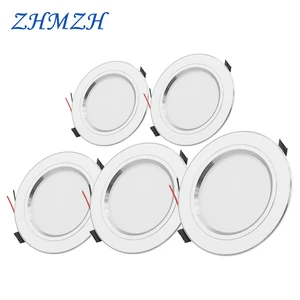 Светодиодный светильник 220 В, Круглый встраиваемый 5 Вт, 9 Вт, 12 Вт, 15 Вт, 18 Вт, белыйтеплый белый свет, светодиодная лампа точечный светодиодный светильник для спальни, кухни, столовой