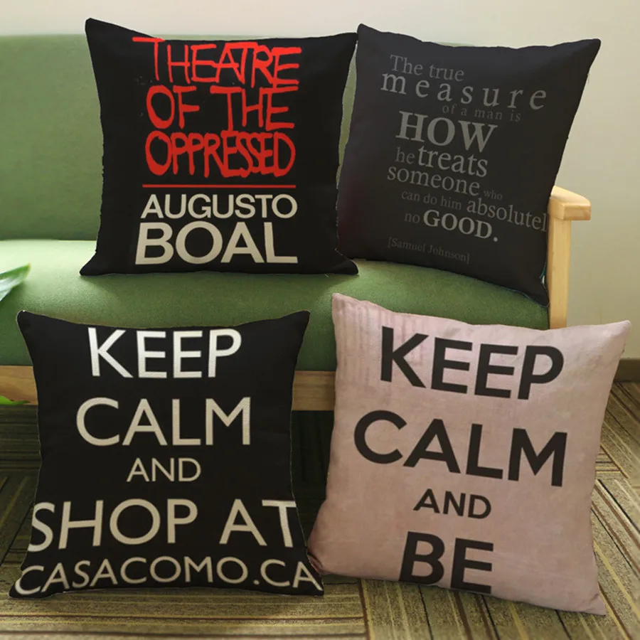 Наволочка с английским принтом наволочка буквами в минималистичном стиле