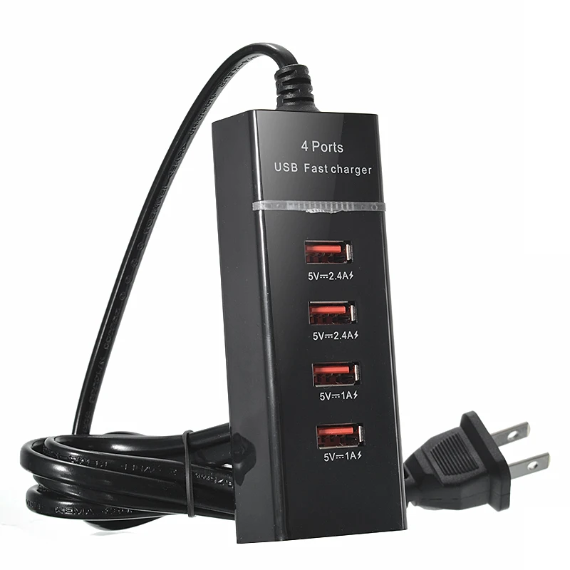Универсальное быстрое зарядное устройство для телефона с 4 usb-портами, штепсельная вилка европейского и американского стандарта, настенный адаптер для быстрой зарядки для iPhone и мобильных телефонов samsung