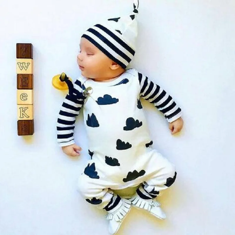 Осенние Комбинезоны для маленьких мальчиков и девочек комбинезон с длинными