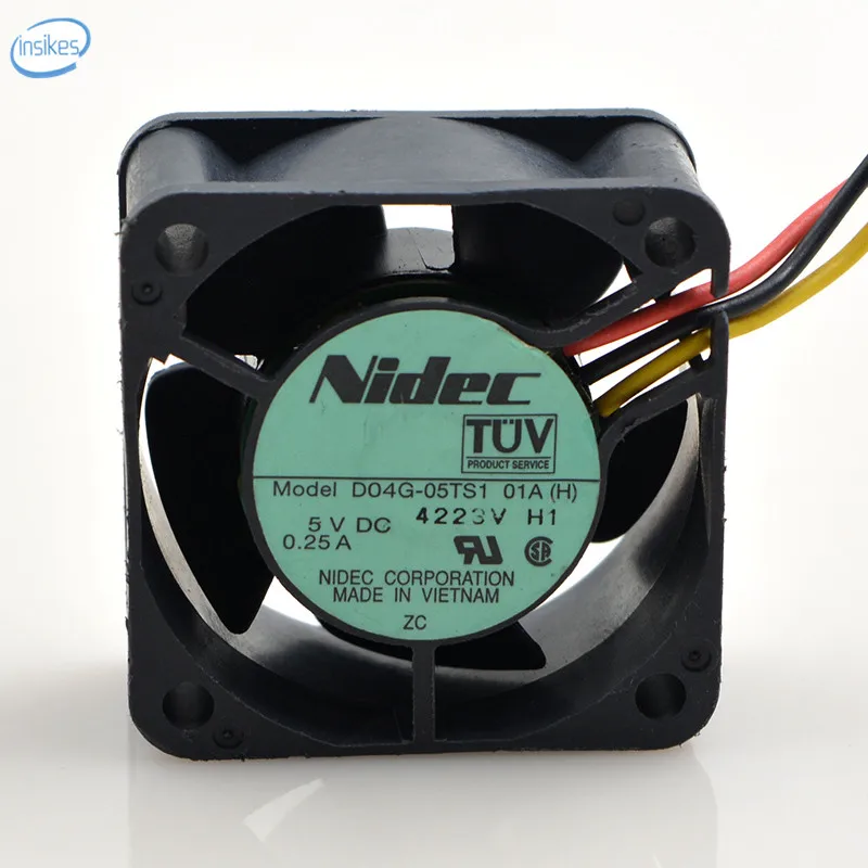 Nidec D04G 05TS1 двойной шарикоподшипник Вентилятор охлаждения компьютера DC 5V 0.25A 4020 4 см