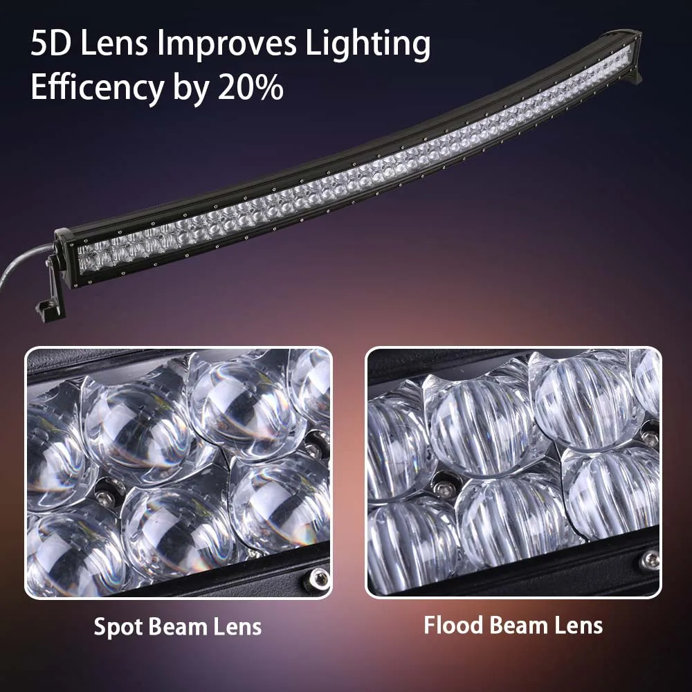 Изогнусветодиодный Светодиодная светильник вая панель weketory 4D 5D 52 дюйма 500 Вт для