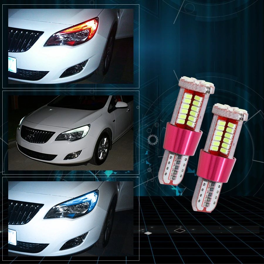 2x T10 светодиодный светильник W5W Canbus парковка для Peugeot 206 207 307 308 407 2008 3008 Авто