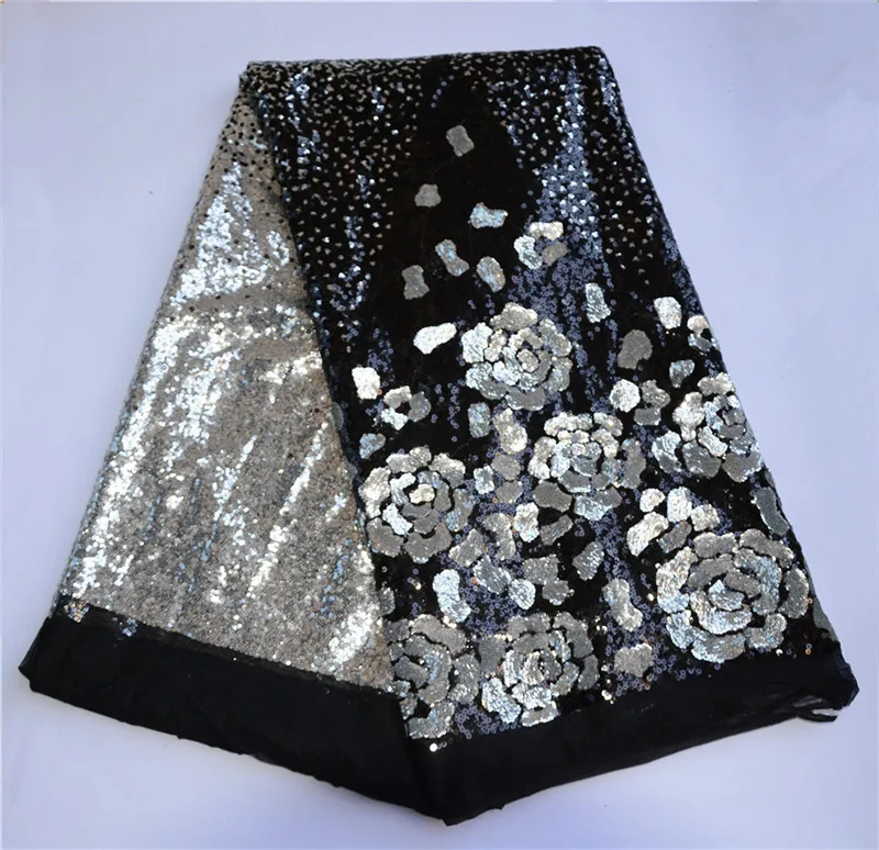 JLN12 французский африканский тюль кружева ткани расшитой пайетками фуксия женщин