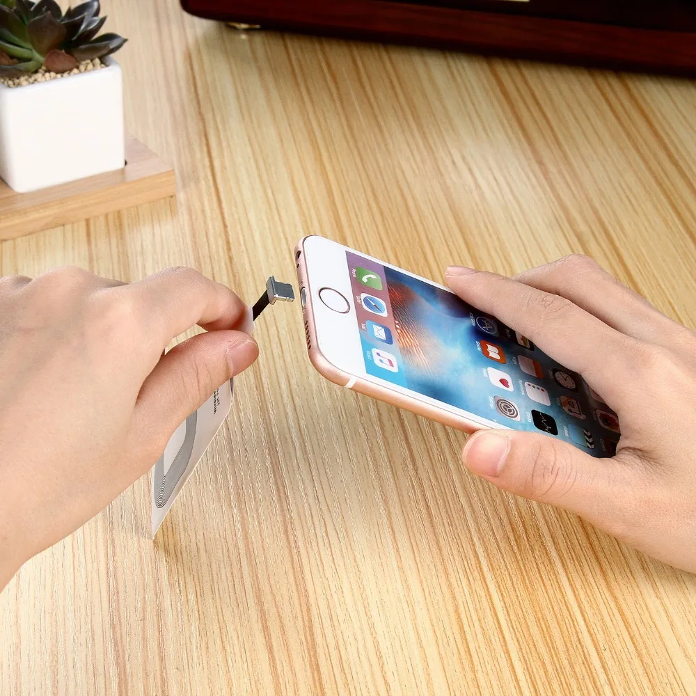 Беспроводное зарядное устройство QI для iPhone 5 SE адаптер зарядки Xiaomi Pocophone F1 Samsung Type-C