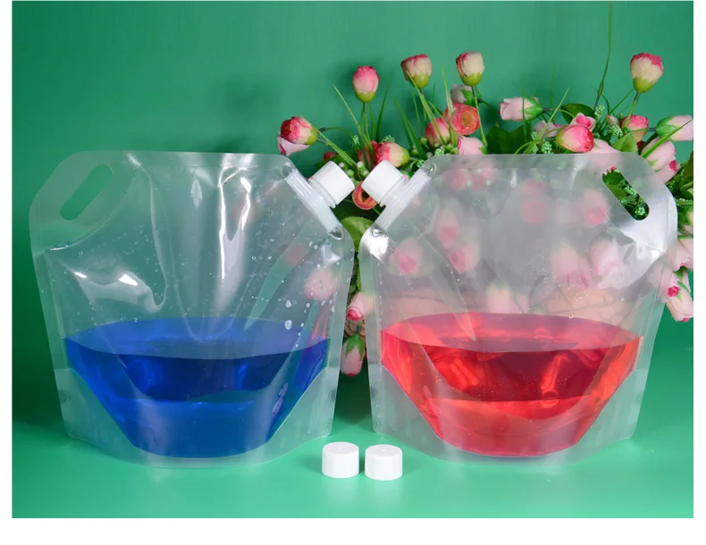 

2L Collapsible Water Bag Outdoor Camping Lightweight Bucket Tasteless Clear Water Bag 100pcs/lot Free shipping