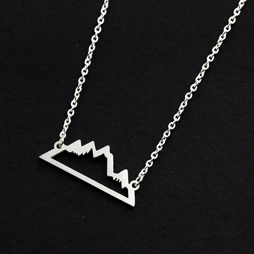 Женское Ожерелье из нержавеющей стали с подвеской в виде горного вершины и