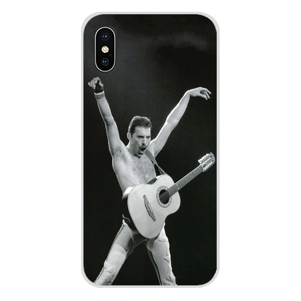 Queen freddie mercury для Apple iPhone X XR XS MAX 4 4S 5 5S 5C SE 6 6S 7 8 Plus ipod touch Аксессуары чехлы
