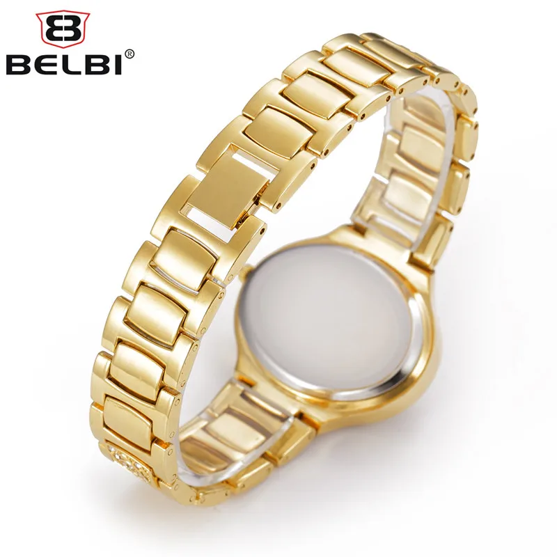 BELBI 2018 Лидер продаж Для женщин часы роскоши леди женские золотистые Наручные