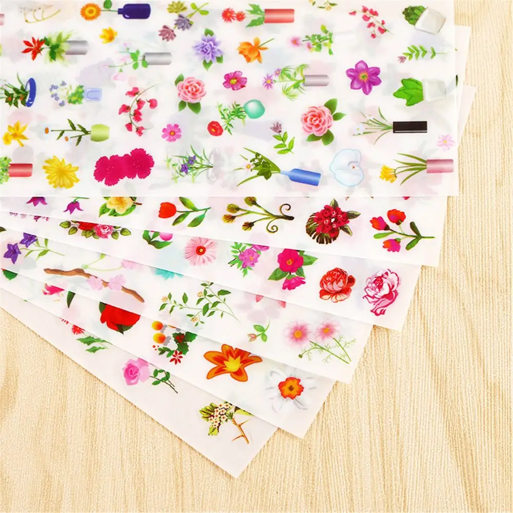 6 шт./компл. наклейки с романтическими цветами Kawaii Канцтовары DIY Скрапбукинг