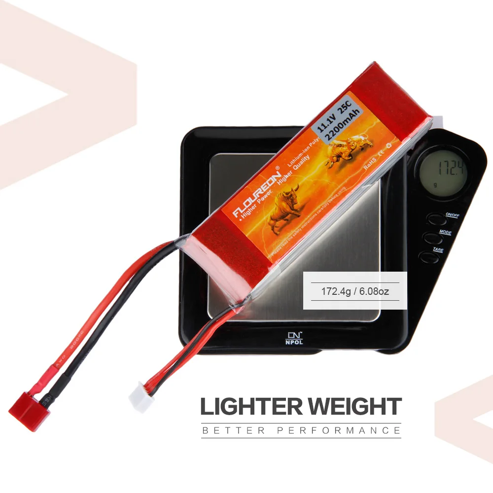 FLOUREON 3S 11,1 V 2200mAh 25C Lipo RC аккумуляторная батарея Deans разъем для радиоуправляемых вертолетов хобби автомобилей литий-полимерная батарея