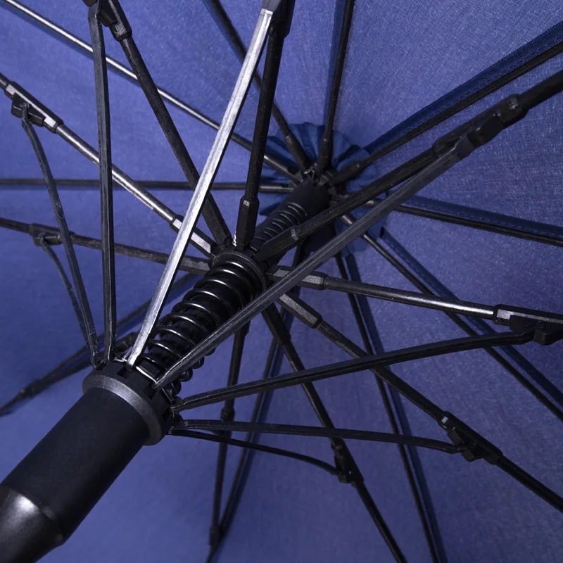 Большой сильный зонт для мужчин и женщин автоматический ветрозащитный черный