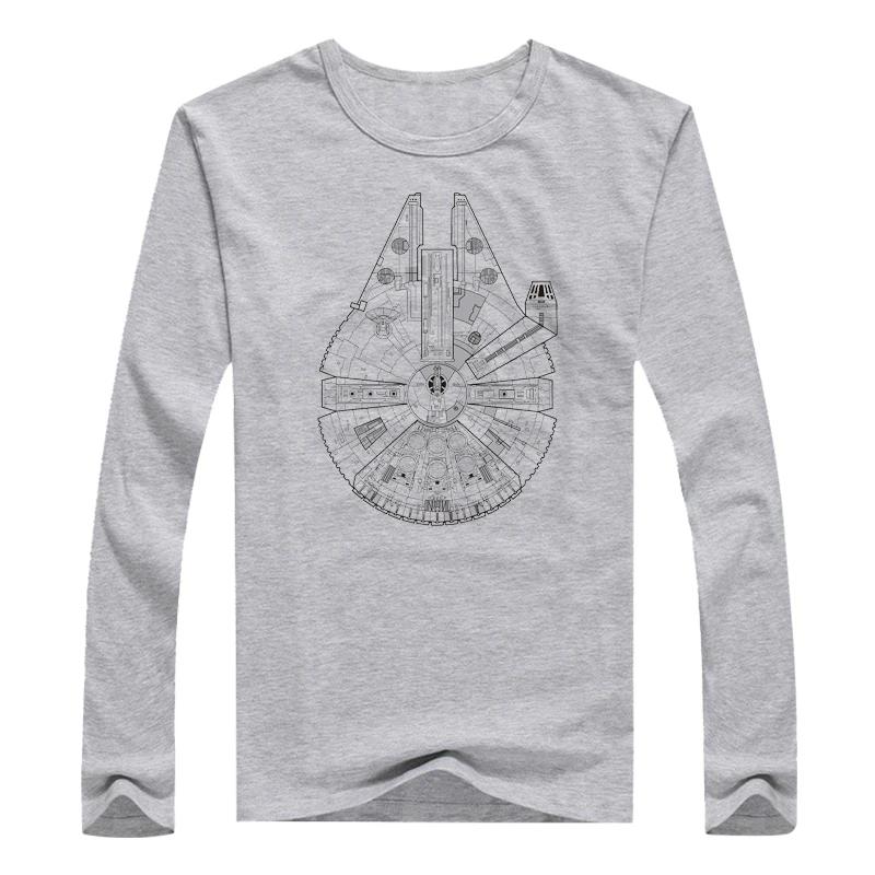 Мужская футболка Звездные войны брендовая хлопковая с длинным рукавом реглан