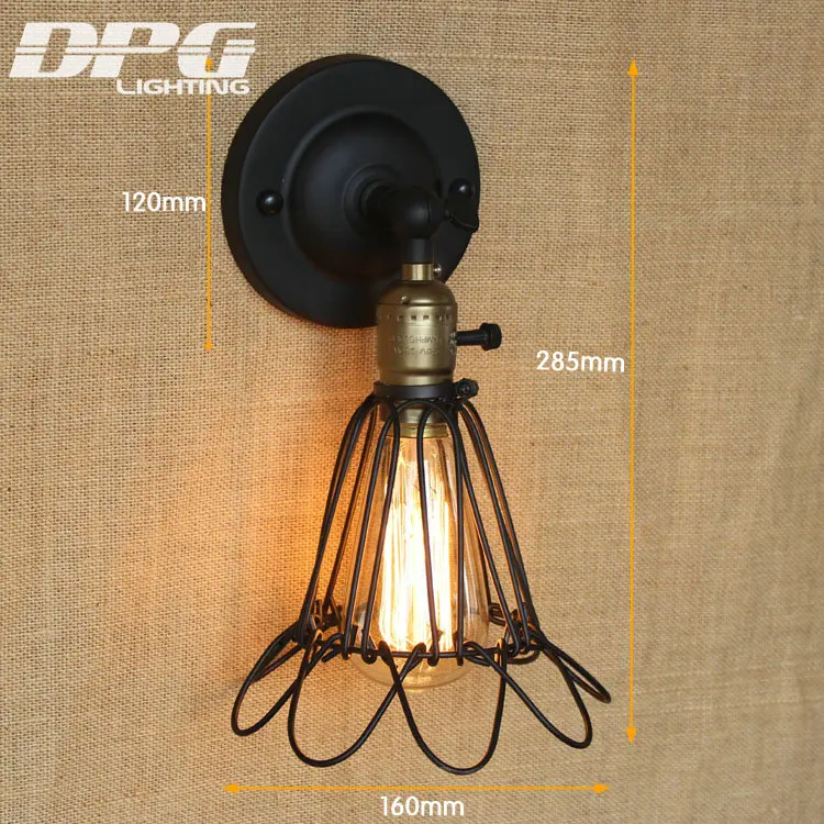 Настенный промышленный светильник кантри винтажный Led Лофт антикварные длинные