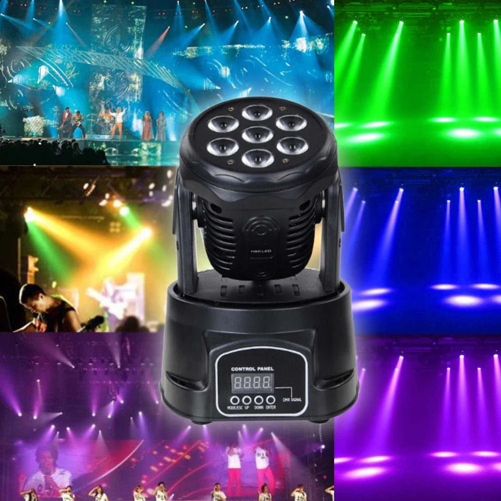Вечерние дискотечные шоу 70 Вт AC100-240V DMX-512 диско лампа движущаяся голова светильник 4 в 1 RGBW светодиодный сценический светильник ing стробоскоп 9/14 каналов