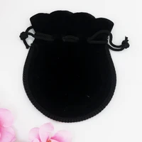 50pcslot black gourd bag small velvet bags 79cm charms jewelry packaging bags favor christmas candy gift bag free shipping